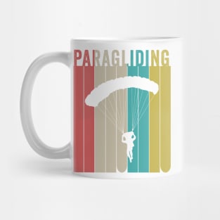 Paragliding Silhouette Retro Vintage Style Mug
